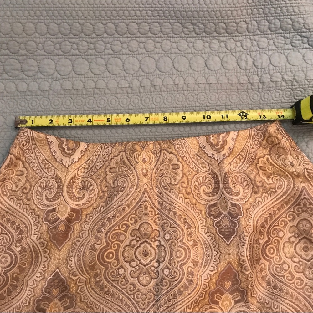 Talbots Gold Patterned Skirt - Picture 3 of 3
